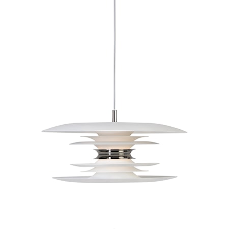 Diablo Pendel Mattvit LED 40 cm