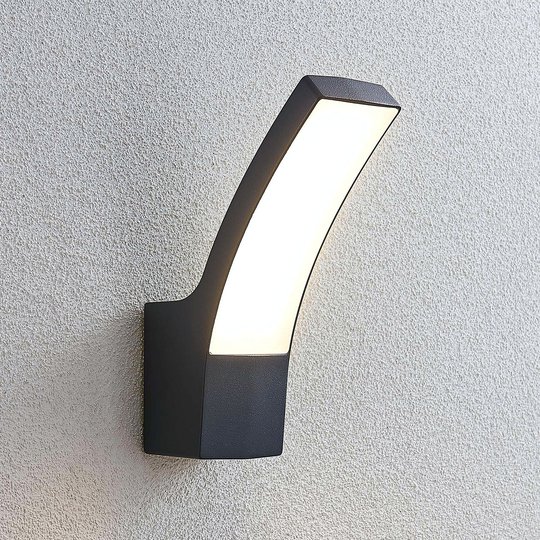 LED-utomhusvägglampa Ilvita, antracit