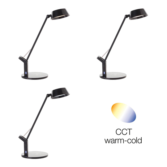 LED-skrivbordslampa Kaila, svart