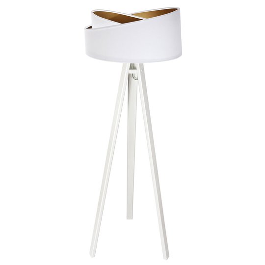 Golvlampa Chloe med tvåfärgad lampskärm