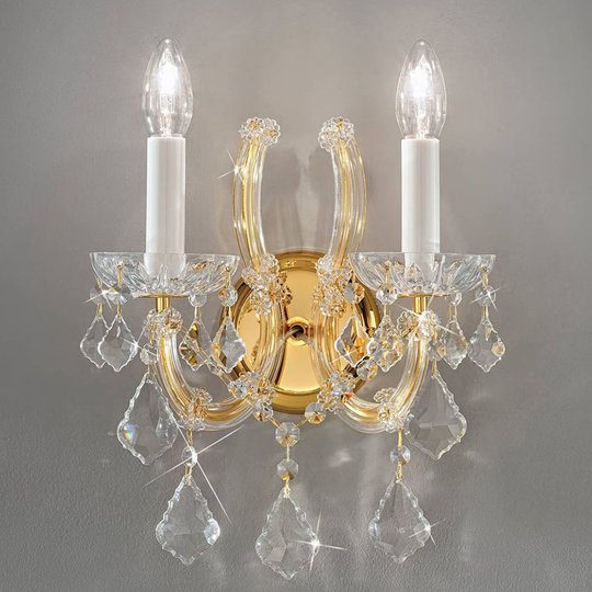 KOLARZ Maria Louise vägglampa guld 24 kt 2 lampor