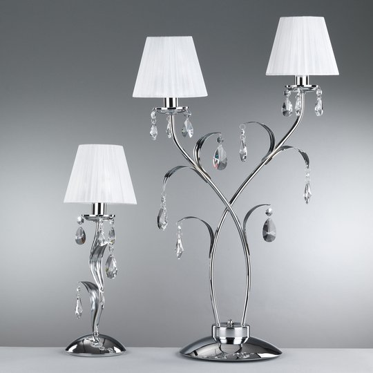 Bordslampa Jacqueline, 1 lampa, vit