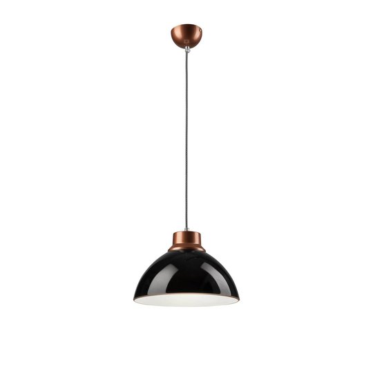 Pendellampa Mara, mässing, glasskärm svart