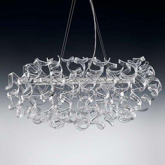 Transparent taklampa CRYSTAL