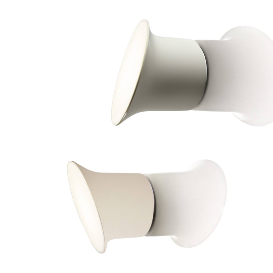 Luceplan Ecran In & Out LED-vägglampa, opalvit