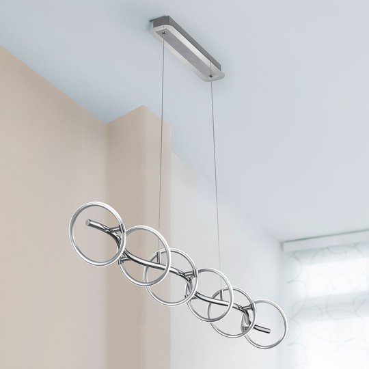 Dimbar LED-pendellampa Olympus, 6 ljuskällor