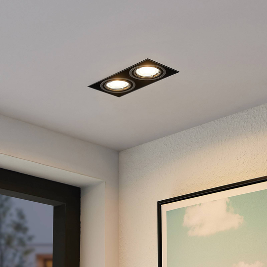 Arcchio Hidaya delvis inbyggd lampa, 2 lampor