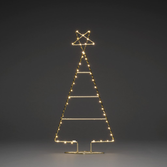Metallgran 60cm LED (Mässing/guld)
