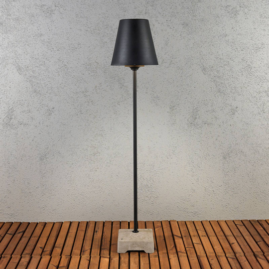 Terrasslampa Lucca med markspett, svart