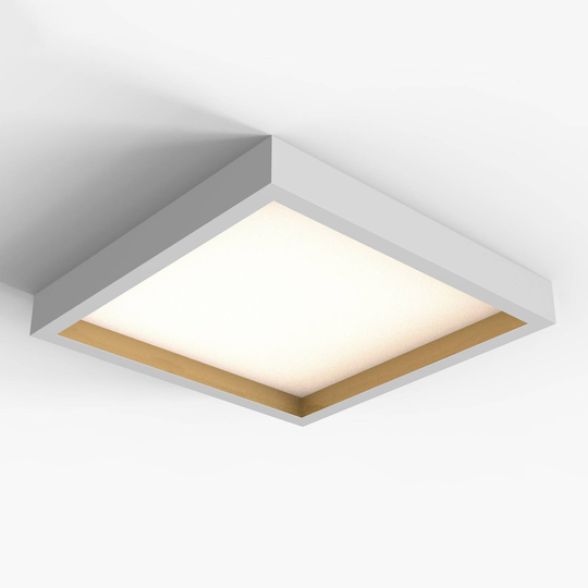LED-taklampa Valencia, vit/guld, 60 x 60 cm