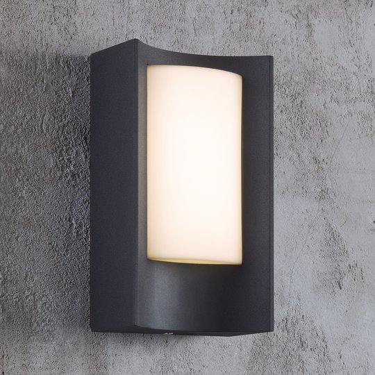 LED-utomhusvägglampa Aspen i svart/vitt