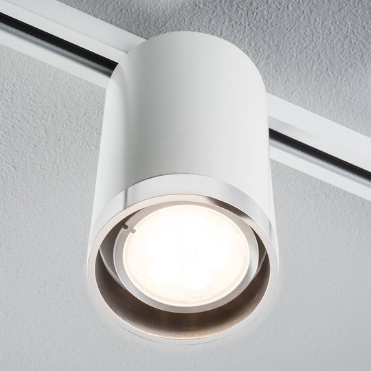 Paulmann URail Tube LED-spotlight i vitt, styv