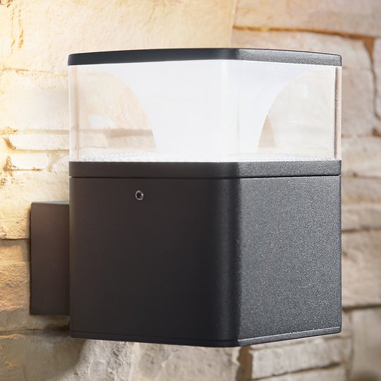 LED-utomhusvägglampa Lidia av aluminium