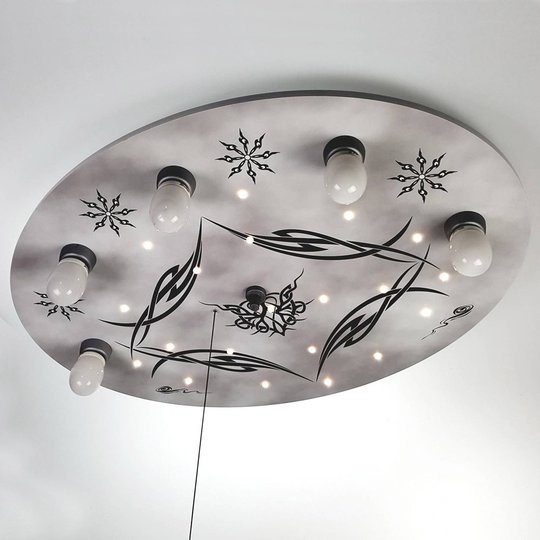 Taklampa Gothik med LED-lampor och Alexa-modul