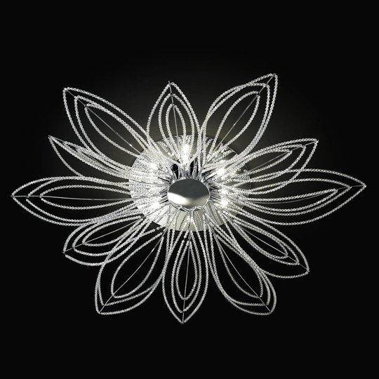 Taklampa Girasole i blomform, 98 cm