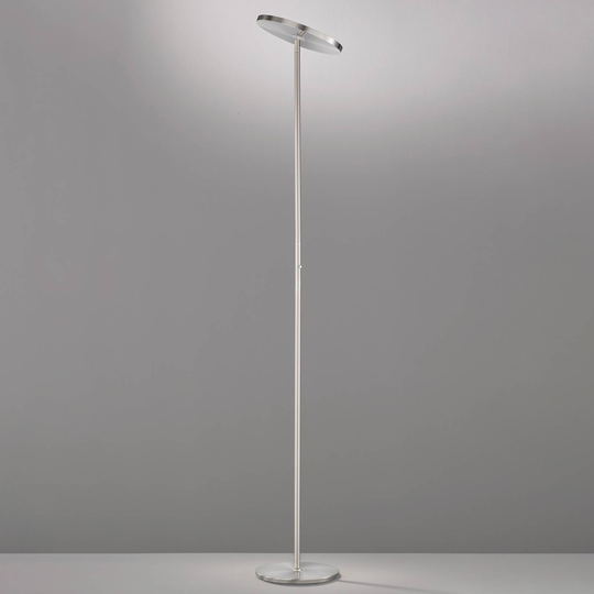 LED-golvlampa Fabi av metall, dimbar, nickel
