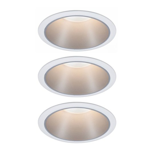 Paulmann Cole LED-spot silvervit 3-pack