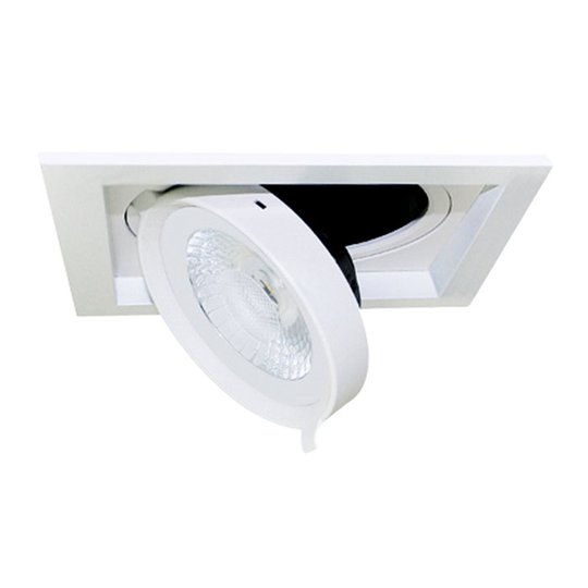 LED-inbyggnadsspot Quado1, 1 lampa, dimbar 38°