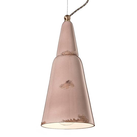 Pendellampa Alessia i gammalrosa vintagelook