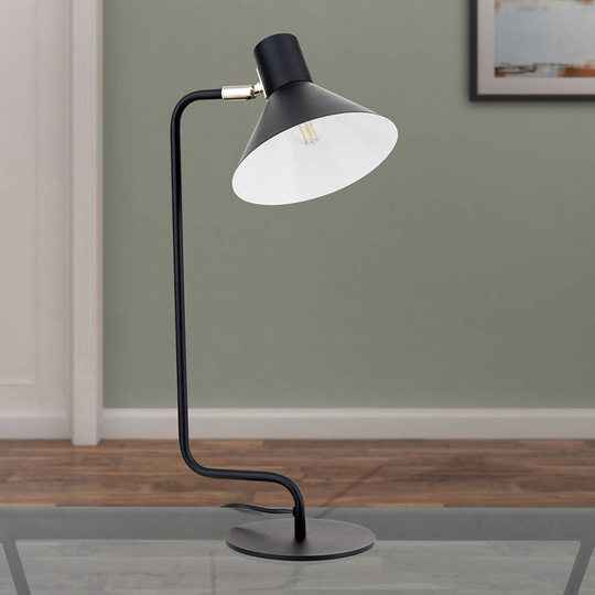 Skrivbordslampa Viktoria justerbart huvud, svart
