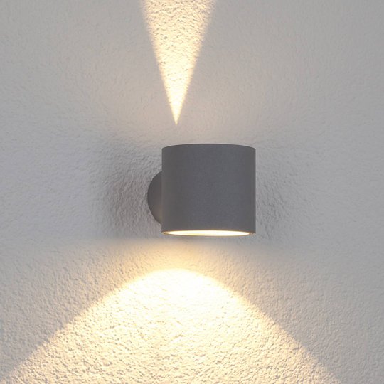 Utomhusvägglampa Modena Round, rund
