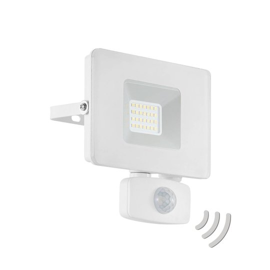 Utomhus LED-spot Faedo 3 med sensor, vit, 20 W