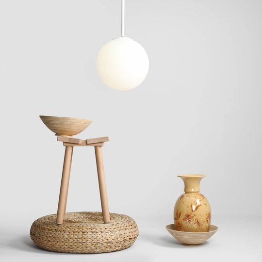 Pendellampa Bosso, 1 lampa, vit