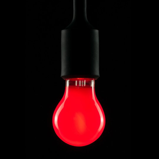 E27 2W LED-lampa röd dimbar med 80 lysdioder