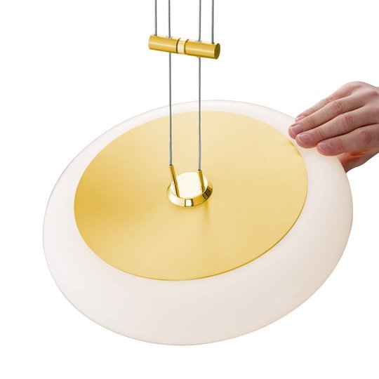 BANKAMP Centa hänglampa 1 lampa 34 cm mässing