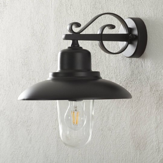 Utomhusvägglampa 4101, svart