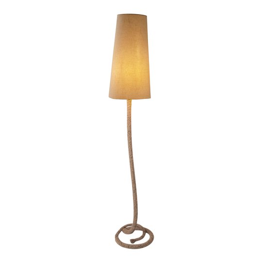 Golvlampa Rope, textilskärm, Ø 27 cm, höjd 150 cm