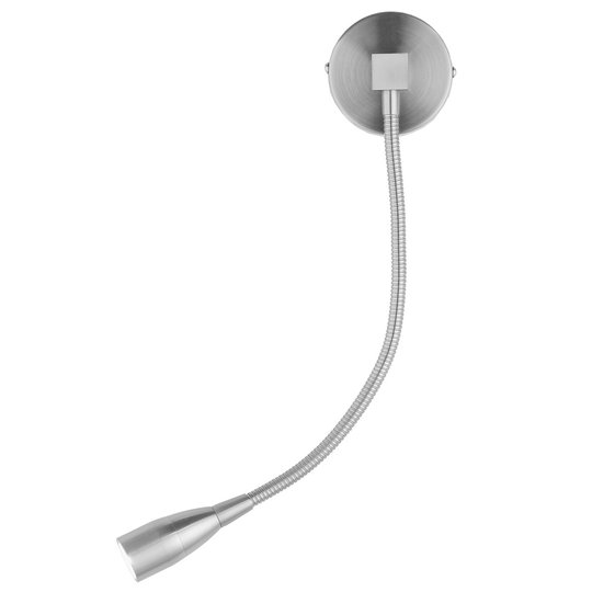 LED-vägglampa Lesu, borstat nickel