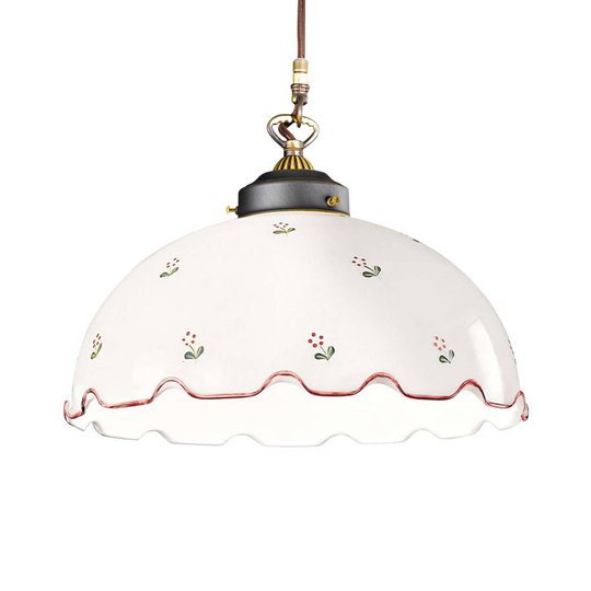 Hänglampa Nonna ströblomma Ø 36 cm 1 lampa rosa