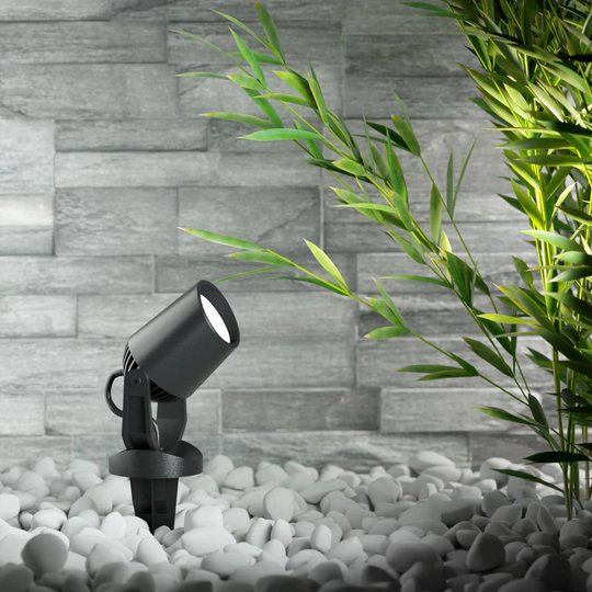 Spettspot Minitommy-EL, 1 lampa CCT svart/frostad