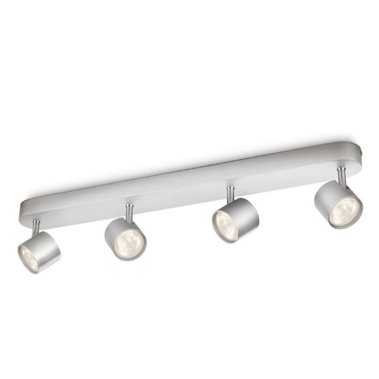 Raklinjig LED-taklampa Star, 4 ljuskällor