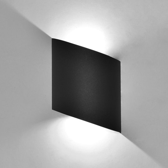 LED-utomhusvägglampa Sochi i mörkgrått
