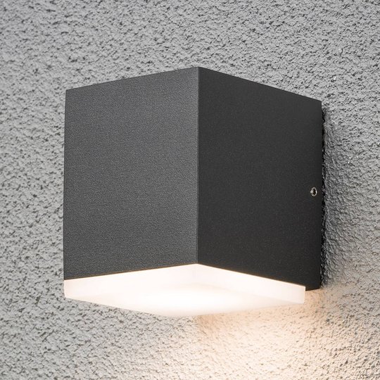 LED-utomhusvägglampa Monza kvadratisk 1 lampa