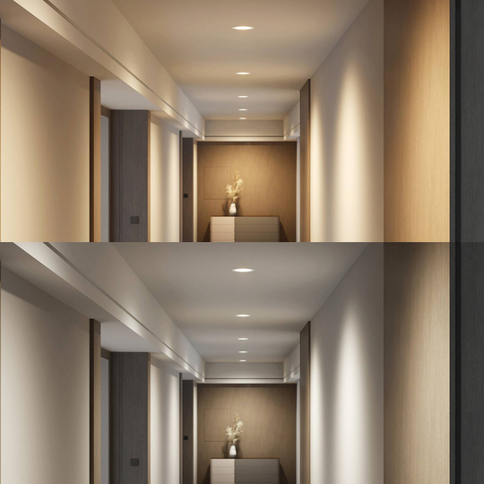Prios Rida LED-inbyggnadsspot, CCT, 19 cm, 18 W