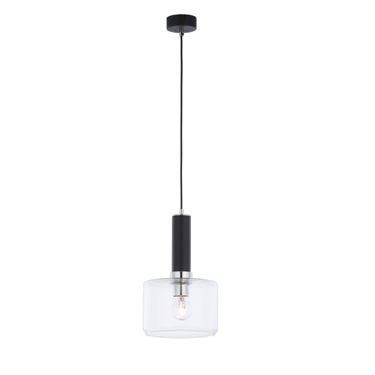 Hänglampa Viva, klar/svart/krom, 1 lampa