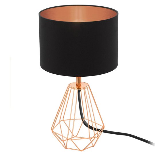 Bordslampa Carlton 2 svart-koppar