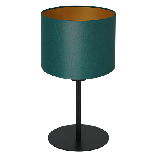 Bordslampa Soho, cylindrisk höjd 34 cm grön/guld