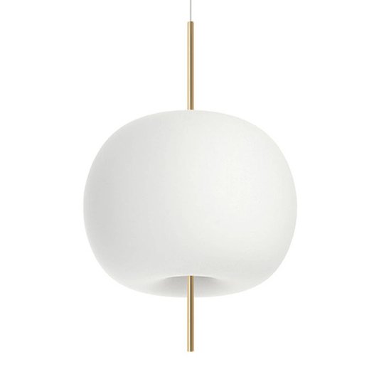 Kundalini Kushi hänglampa Ø 43 cm mässing/vit