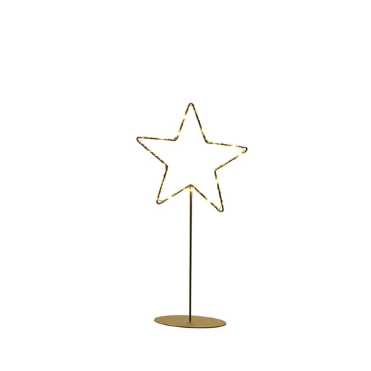 Metallstjärna 40cm LED (Mässing/guld)