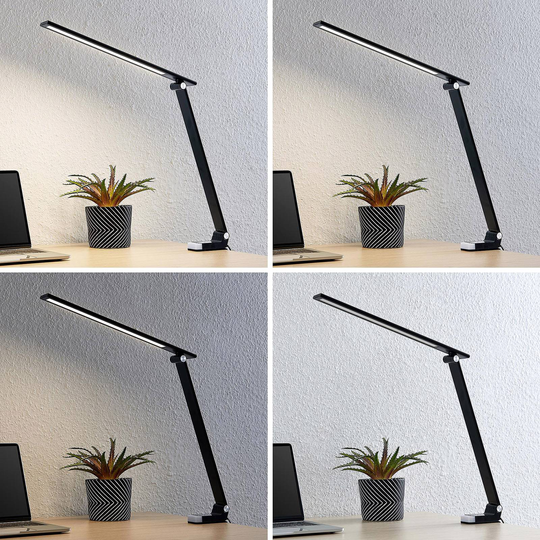Prios Tamarin LED-bordslampa, dimbar, svart
