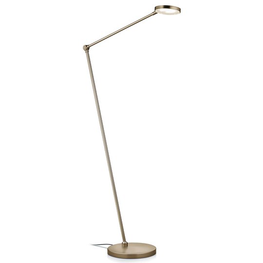 LED-golvlampa Thea-S geststyrning, brons