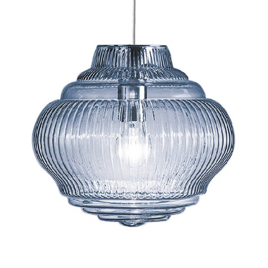 Pendellampa Bonnie 130 cm ljusblå