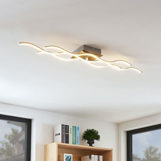 Vågig LED-taklampa Safia med tre ljuskällor