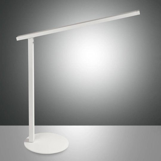 LED-skrivbordslampa ideal med dimmer, vit