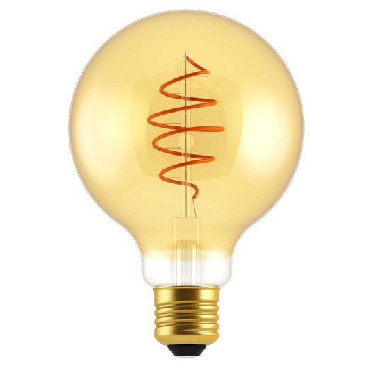E27 125mm Glob Amber 5W dimbar