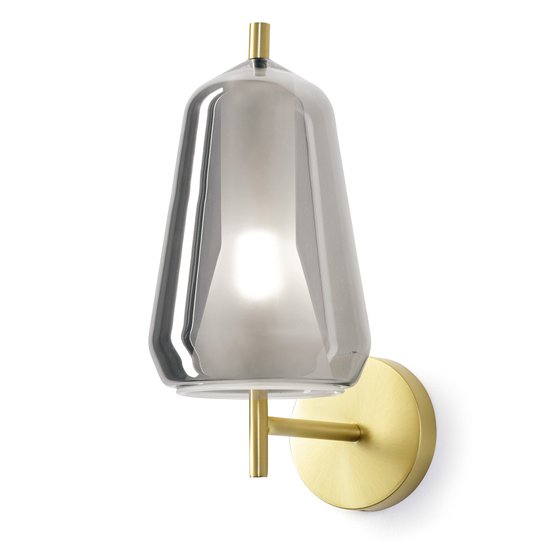 Vägglampa X-Ray Kegel rökgrå